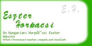 eszter horpacsi business card